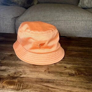 Fabletics Mesh Bucket Hat Cap OS Orange Breathable Lightweight Packable